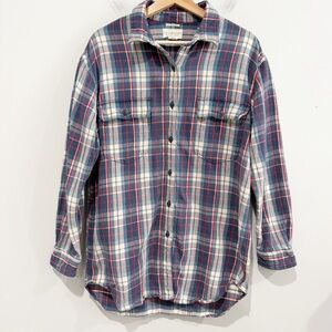 RL Denim & Supply RL Big Shirt Button Up Plaid Oversized Size Medium